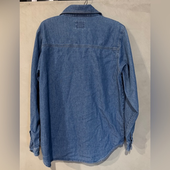 Vintage Nutcracker Denim Christmas Holiday button up long sleeve shirt - Picture 3 of 5